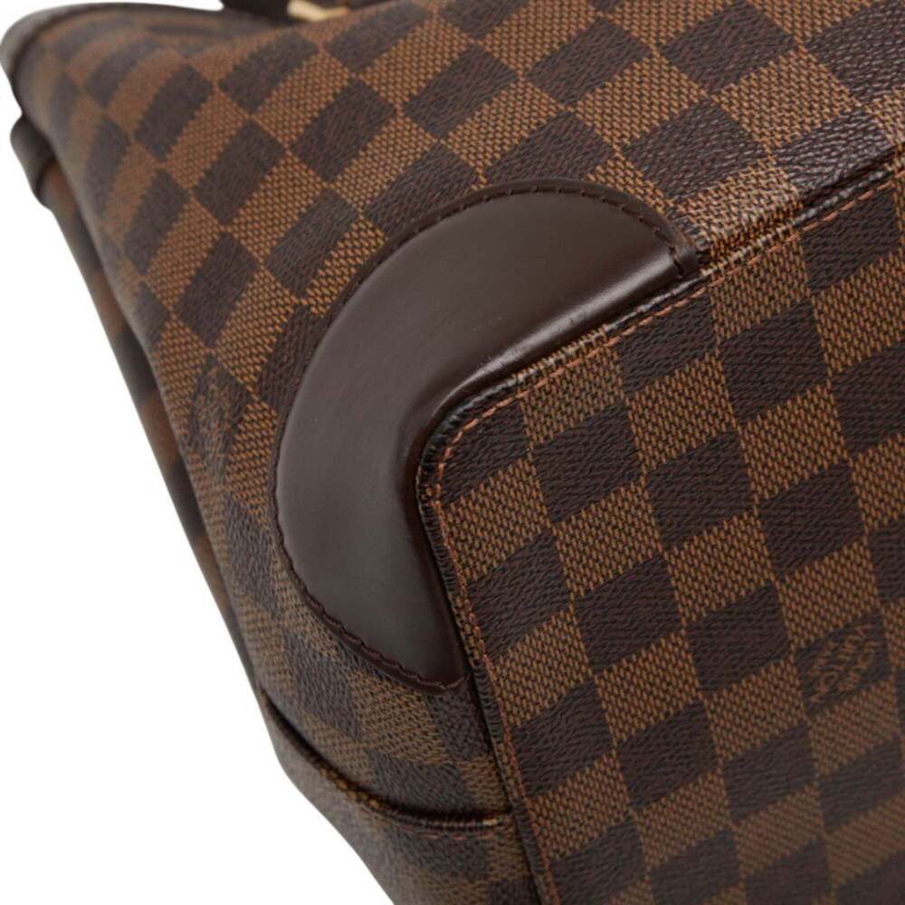 LOUIS VUITTON Authentic Brown Damier Leather Tote Bag - Picture 7 of 12
